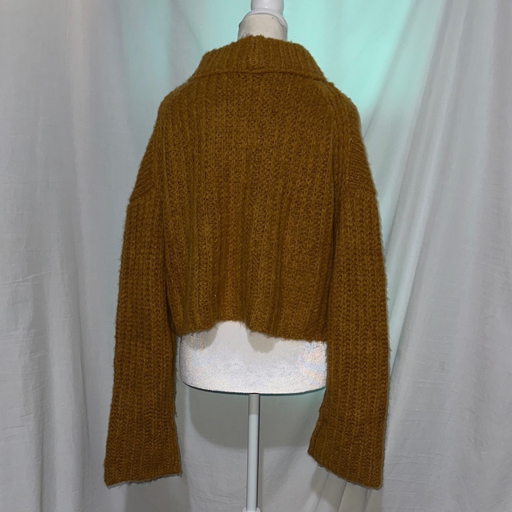 Free People Fair Isle ALPINE Highneck Widesleeve Pullover sweater size small - Picture 2 of 5